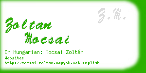 zoltan mocsai business card