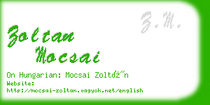 zoltan mocsai business card